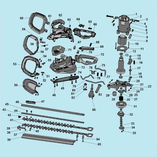Запасные части для садовых ножниц Champion HTE610R