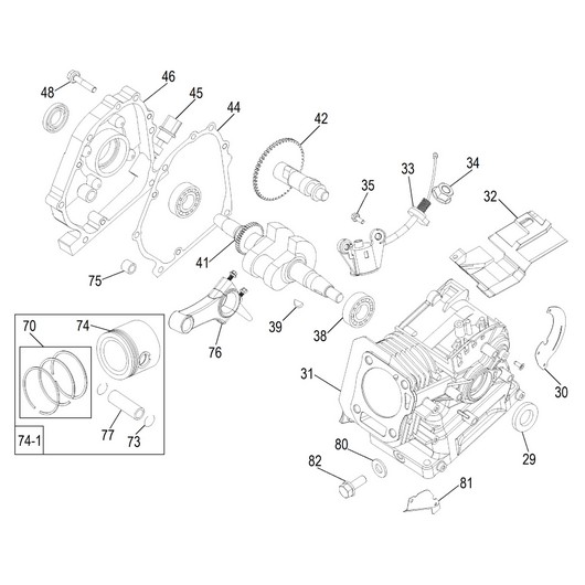 Картер, коленвал и распредвал Champion IGG3200