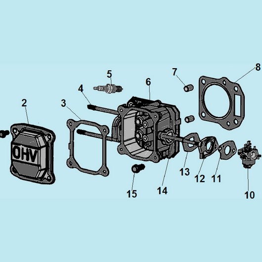 Головка цилиндра и карбюратор Champion LMH5629