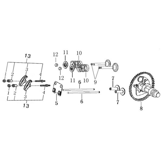 Распредвал и клапана Champion PC5332F