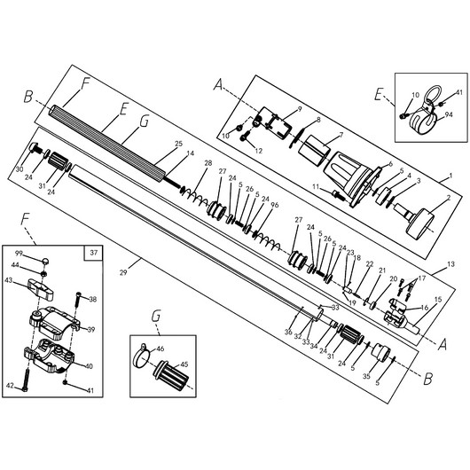 Корпус сцепления и штанги Champion PP125
