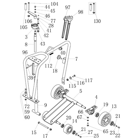 Рама и колеса Champion SC350