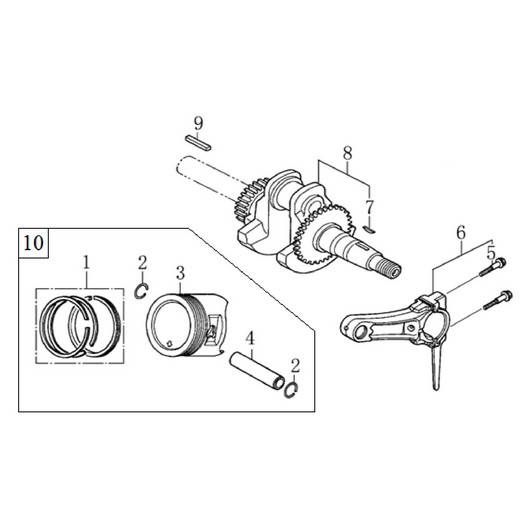 Поршень и коленвал Champion SC350