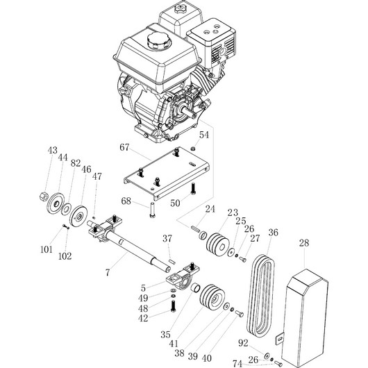 Вал приводной и ремень Champion SC400