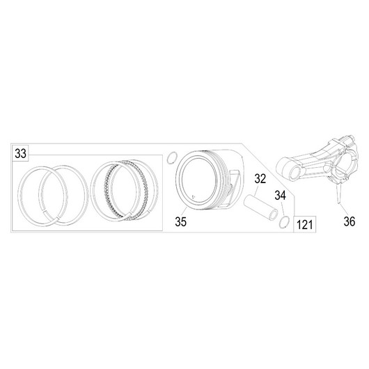 Поршень и шатун Champion SC400