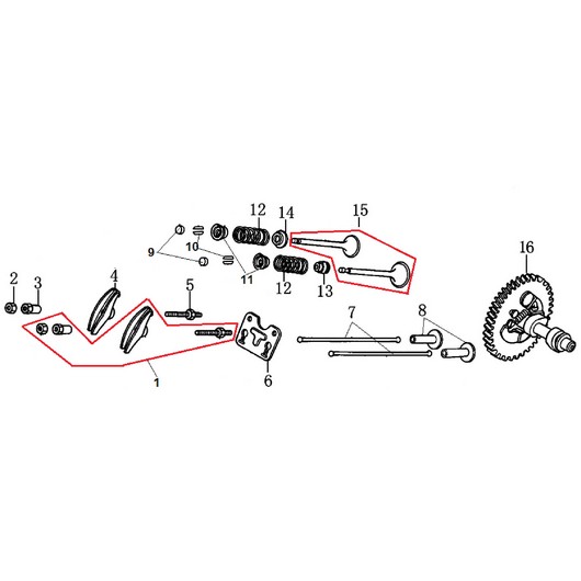 Распредвал и клапана Champion ST1376E