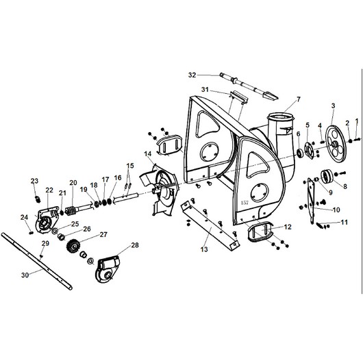 Редуктор и кожух шнека Champion ST656BS