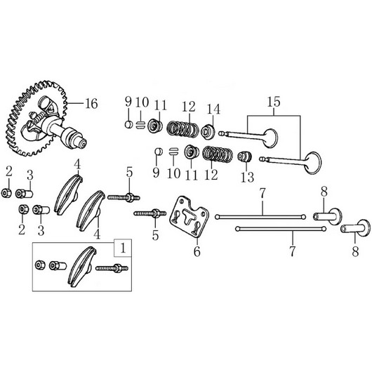 Распредвал и клапана Champion ST861
