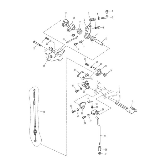 Трос газа, управление Toyama T15BMS