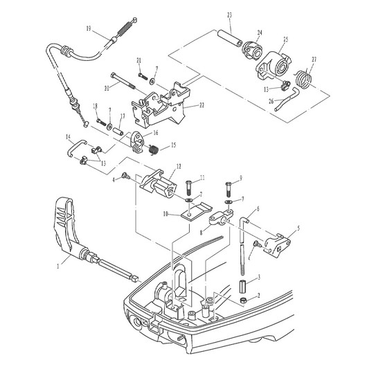 Трос газа, управление Toyama T18BMS