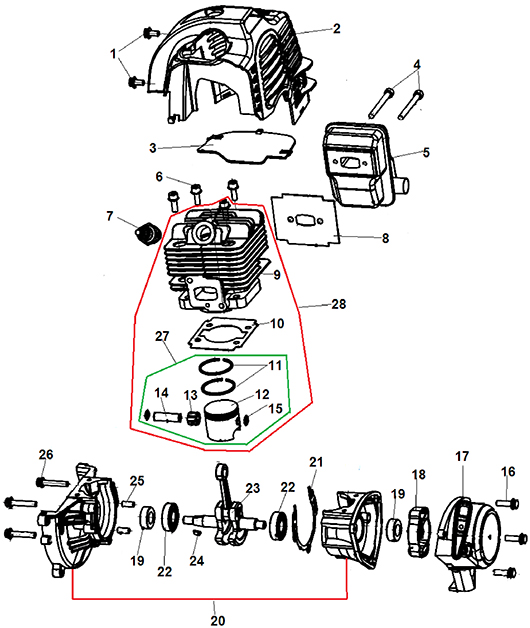 Поршневая группа Champion T275