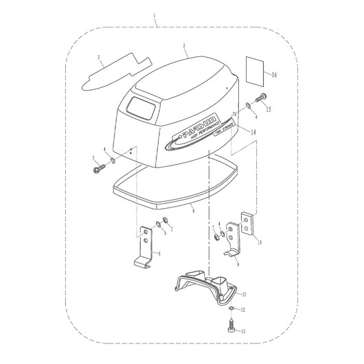 Крышка двигателя Toyama T30ABMS