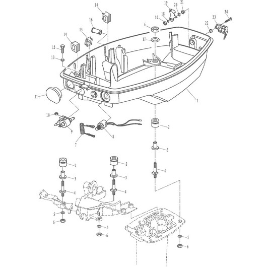 Крышка нижняя Toyama T30ABMS