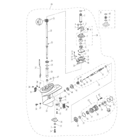 Детали редуктора Toyama T30ABMS