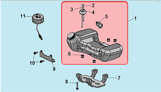 Топливный бак Champion T333S-2