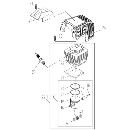 Поршневая группа Champion T444S-2