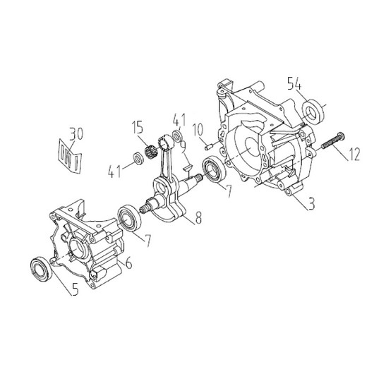 Картер и коленвал Champion T444S-2