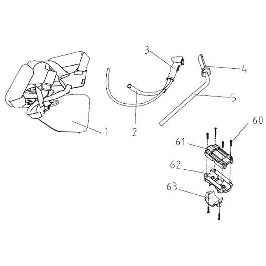 Ручка управления правая Champion T444S-2
