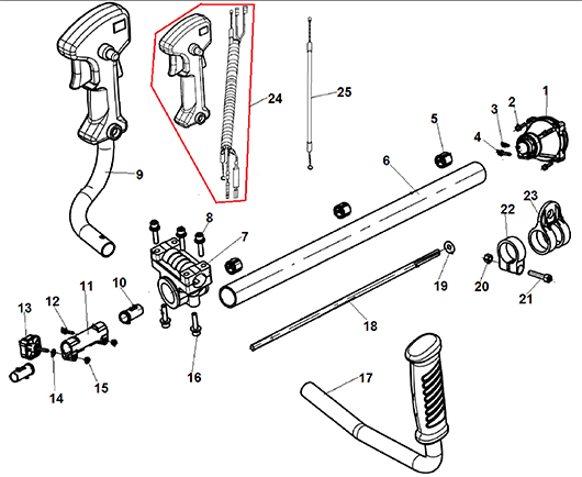 Рукоятки, штанга верхняя часть Champion T445