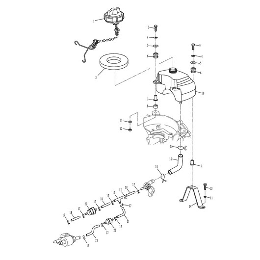 Топливный бак Toyama T5.8BMS