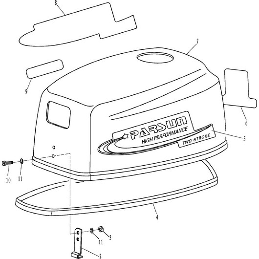 Крышка верхняя Toyama T5BMS
