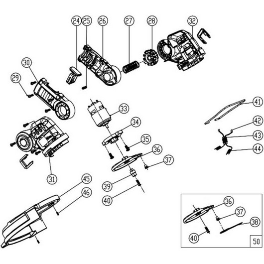 Электродвигатель и корпус Champion TB1811