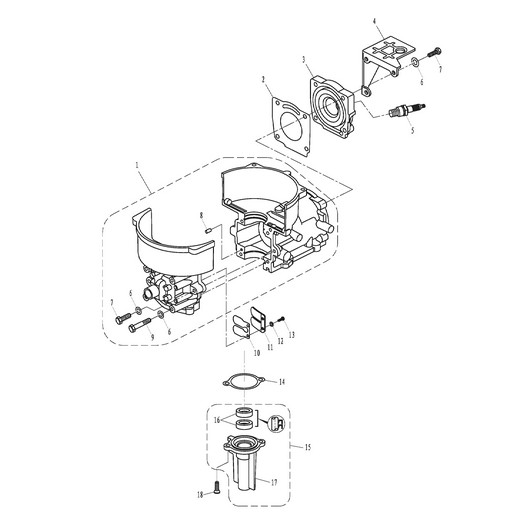 Цилиндр и картер Toyama TC3.6BMS