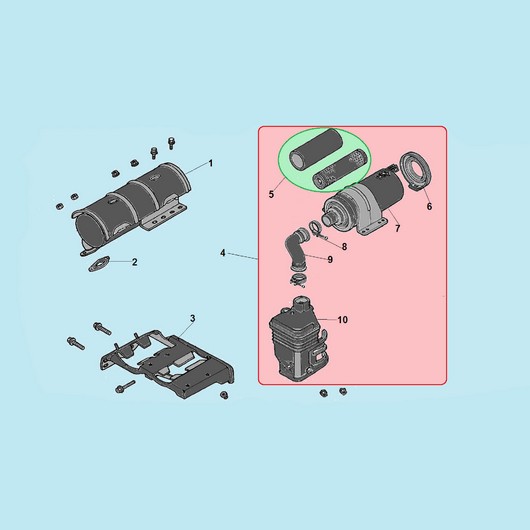 Глушитель и воздушный фильтр Champion TR72