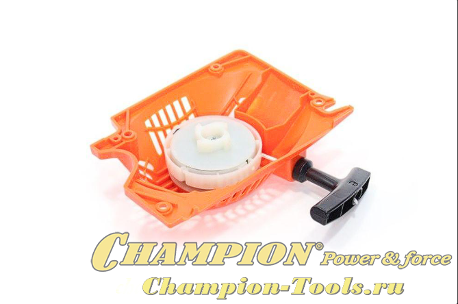 Стартер в сборе для китайской бензопилы 4500 и 5800 пластик E-start