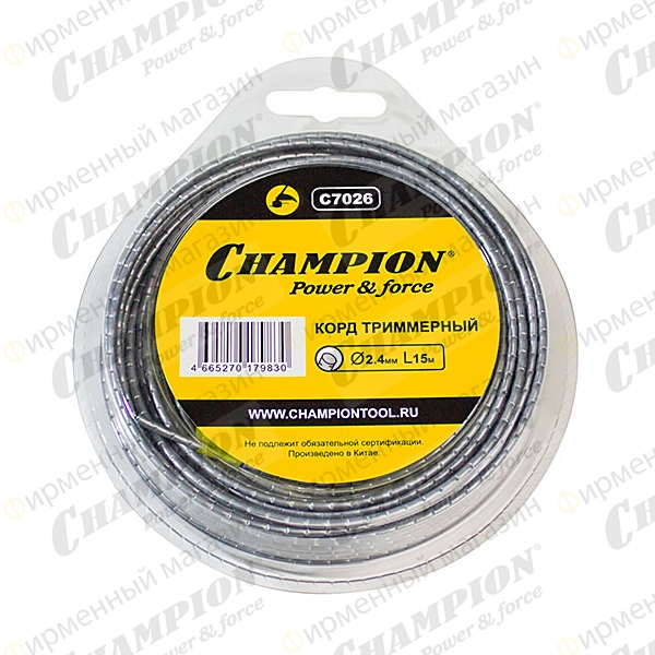 Корд триммерный Champion Round Pro 2.4мм *15м