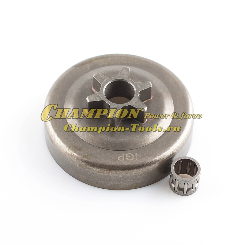 Звёздочка ведущая 3/ 8"-6Т ( Partner 350, 351, Husqvarna 235, 236, 240) PRO ( аналог 106114 ) монолит+подшипник