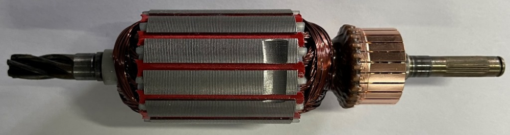 Ротор ET1211A (L вала 180мм/D по железу 41,5мм/D по коллектору 28мм)